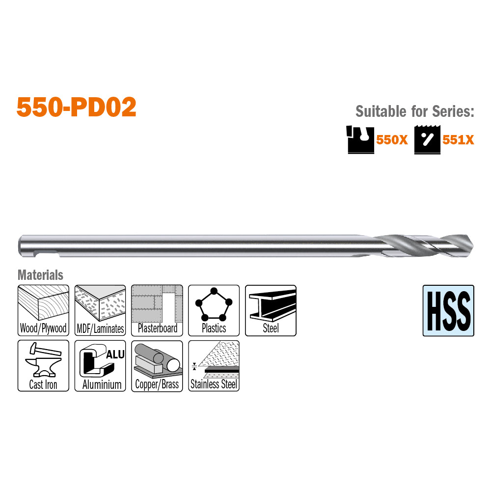 CMT Orange Tools 550-PA06 550-PH PUSH&LOCK centering shafts and arbors Hardware Hardware Tools Hole saws Woodworking Tools and accessories Ireland Maginn Machinery 03