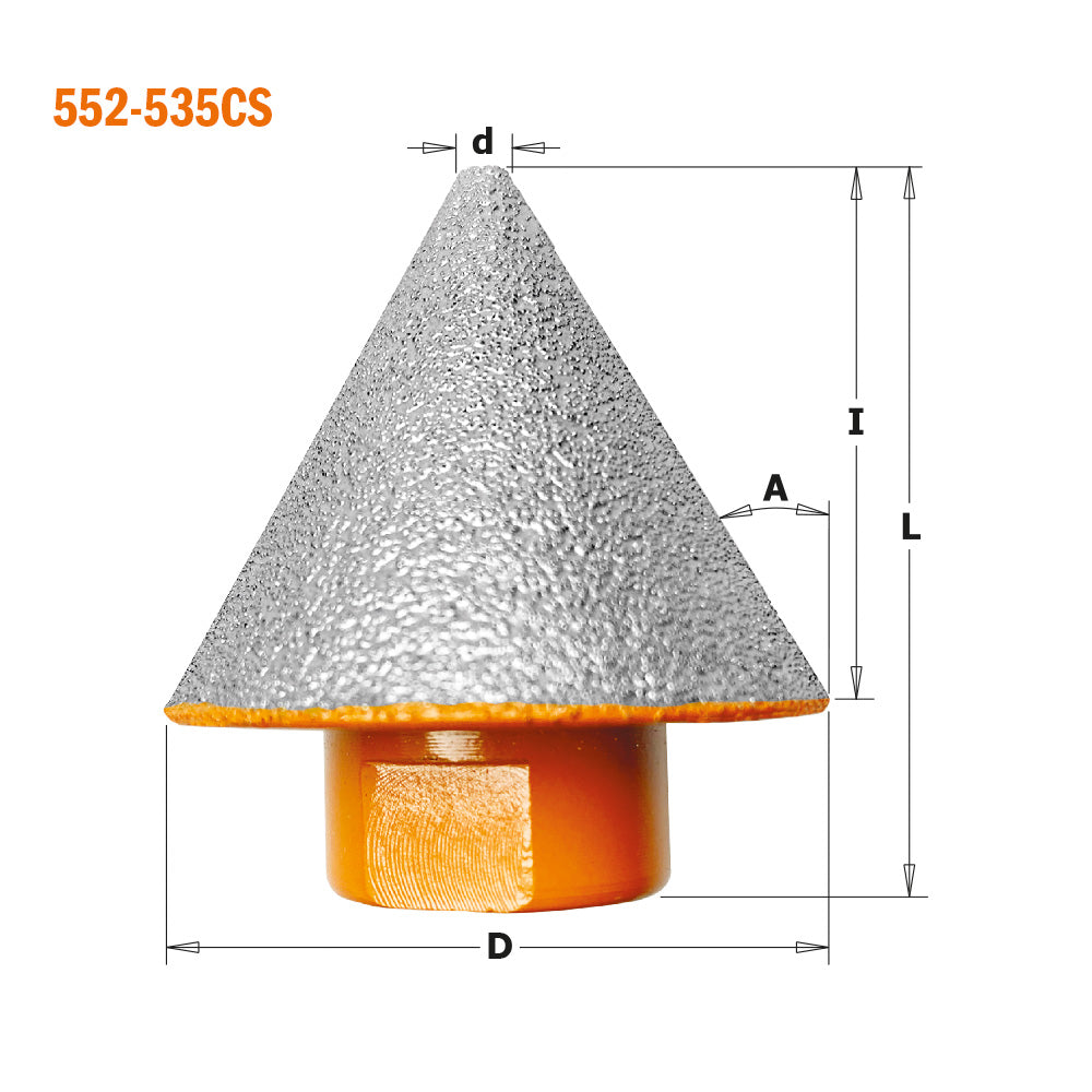 CMT Orange Tools 552-535CS 552 Special Diamond Bit DP Hardware Hardware Tools Hole saws Woodworking Tools and accessories Ireland Maginn Machinery 05