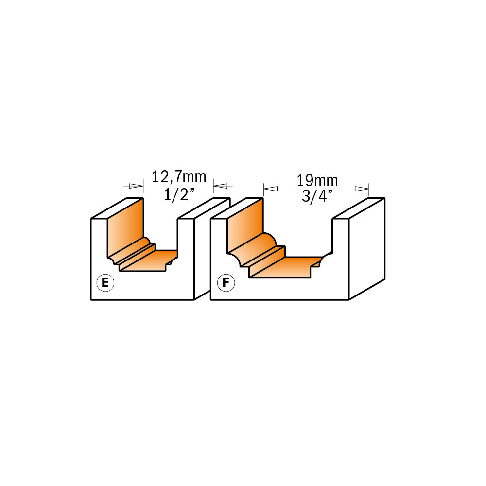 CMT Orange Tools 765.102.11 Decorative Ogee Bits industrial industrial Tools Industrial router bits Woodworking Tools and accessories Ireland Maginn Machinery 03