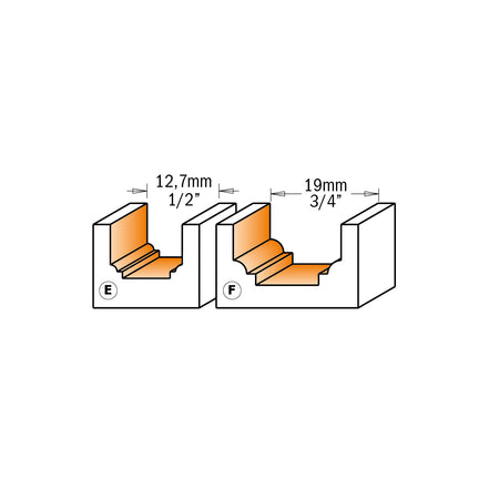 CMT Orange Tools 865.102.11 Decorative Ogee Bits industrial industrial Tools Industrial router bits Woodworking Tools and accessories Ireland Maginn Machinery 03