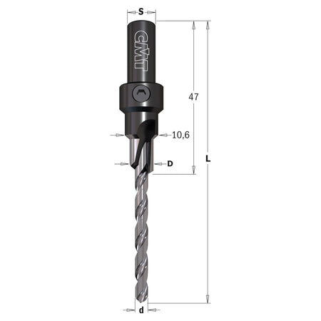 CMT Orange Tools 515.042.31 Drill Bit with Countersink for Screw Joints Hardware Hardware Tools Boring bits & Forstner bits Woodworking Tools and accessories Ireland Maginn Machinery