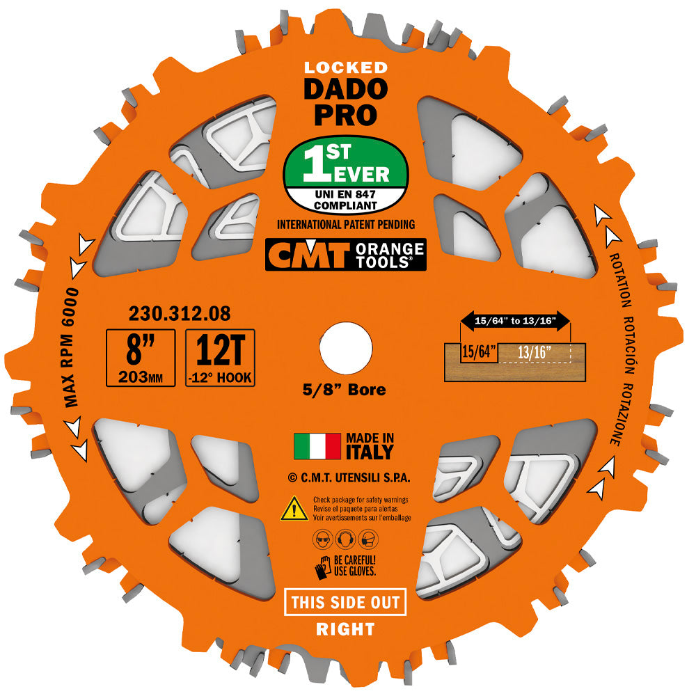 CMT Orange Tools 299.000.09 Locked Dado Pro Set Industrial Industrial Tools Industrial circular saw blades Woodworking Tools and accessories Ireland Maginn Machinery