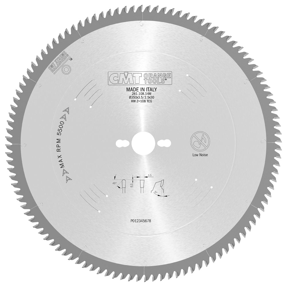 CMT Orange Tools 281.060.10M Industrial laminated and chipboard circular saw blades - POSITIVE Industrial Industrial Tools Industrial circular saw blades Woodworking Tools and accessories Ireland Maginn Machinery 09