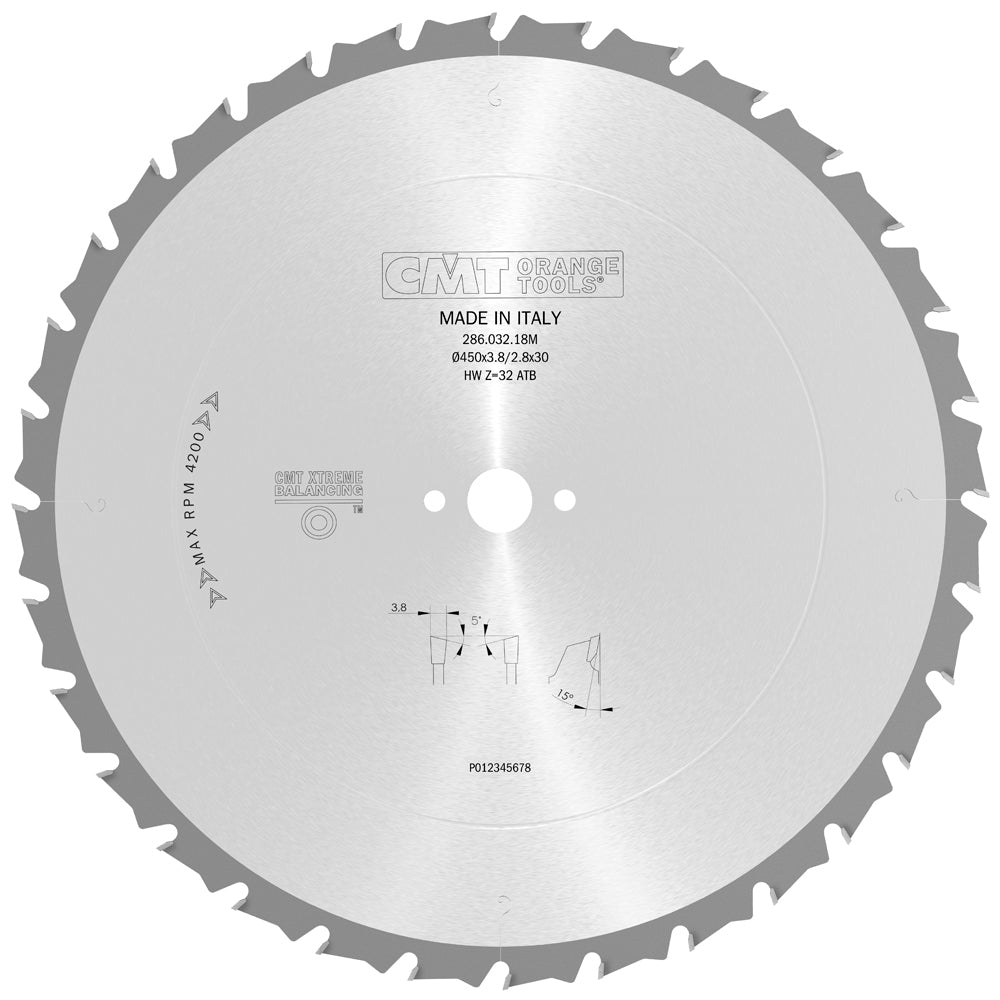 CMT Orange Tools 286.032.18M On-site Job Construction Industrial Industrial Tools Industrial circular saw blades Woodworking Tools and accessories Ireland Maginn Machinery 10