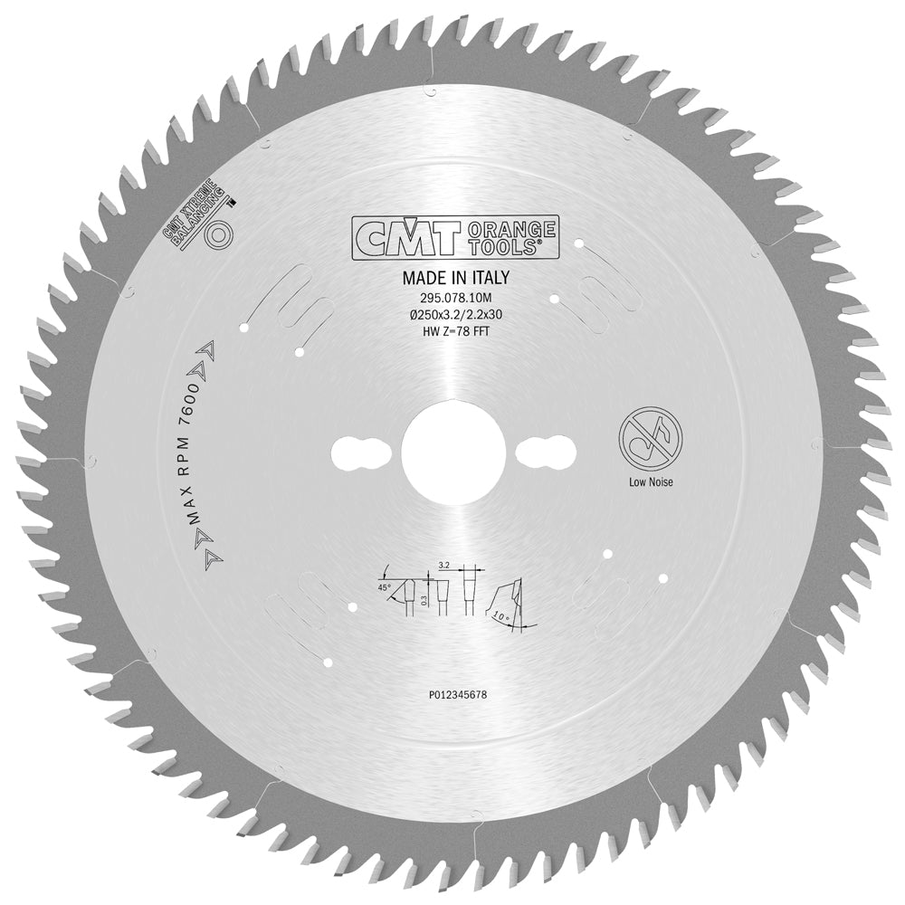 CMT Orange Tools 295.078.10M XTreme Laminated and Chipboard - Long life sharpening- POSITIVE Industrial Industrial Tools Industrial circular saw blades Woodworking Tools and accessories Ireland Maginn Machinery 02