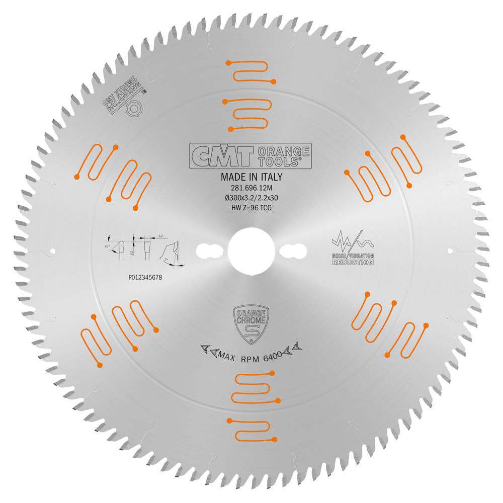 CMT Orange Tools 281.696.12M Saw Blade for Single-Sided - Laminate & Melamine Industrial Industrial Tools Industrial circular saw blades Woodworking Tools and accessories Ireland Maginn Machinery 02