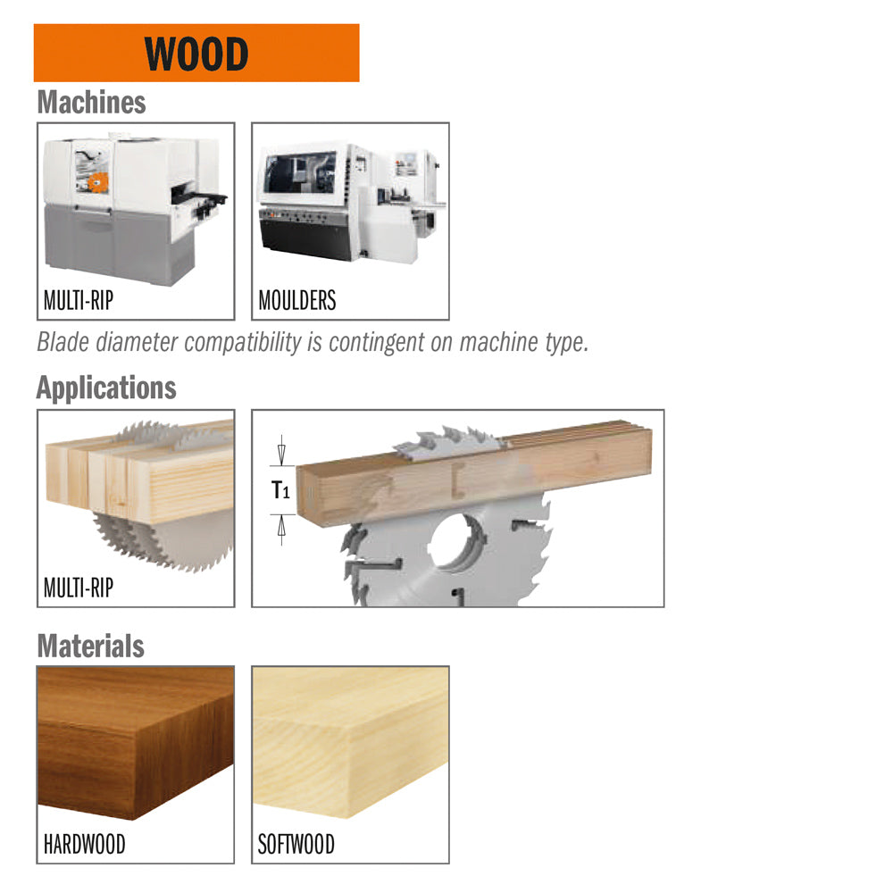 CMT Orange Tools 279.020.10M Multi-Rip with Rakers Industrial Industrial Tools Industrial circular saw blades Woodworking Tools and accessories Ireland Maginn Machinery 03