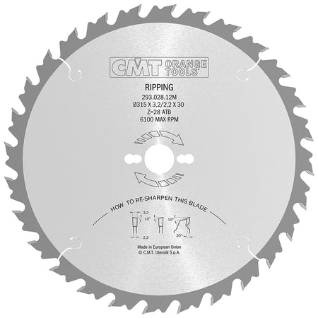 CMT Orange Tools 285.036.13M Ripping Saw Blade Industrial Industrial Tools Industrial circular saw blades Woodworking Tools and accessories Ireland Maginn Machinery 03