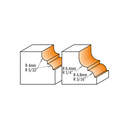 CMT Orange Tools 745.287.11 Classical Ogee Bits industrial industrial Tools Industrial router bits Woodworking Tools and accessories Ireland Maginn Machinery 03