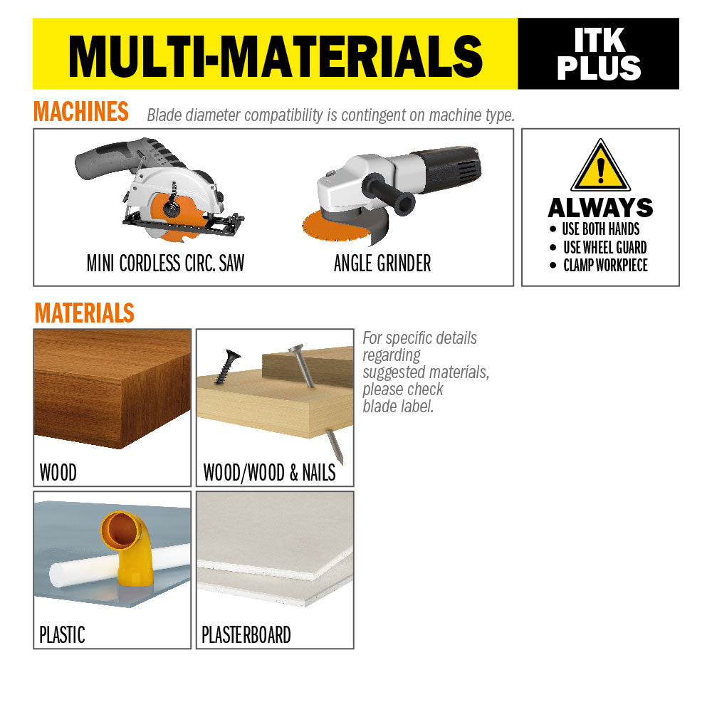 CMT Orange Tools 286.115.01 Multi-Materials Carbide Wheel for Angle Grinder Industrial Industrial Tools Industrial circular saw blades Woodworking Tools and accessories Ireland Maginn Machinery 02