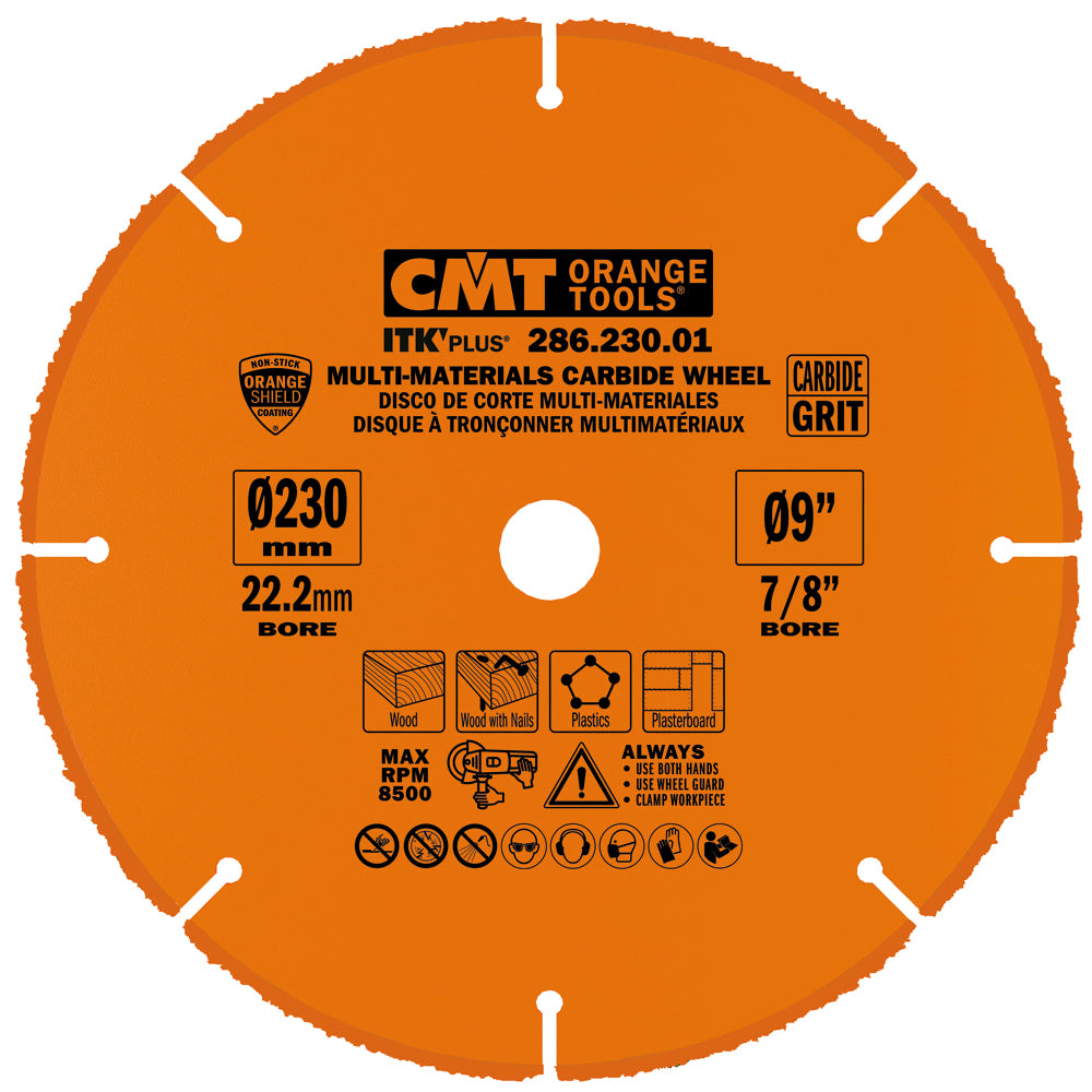 CMT Orange Tools 286.115.01 Multi-Materials Carbide Wheel for Angle Grinder Industrial Industrial Tools Industrial circular saw blades Woodworking Tools and accessories Ireland Maginn Machinery 04