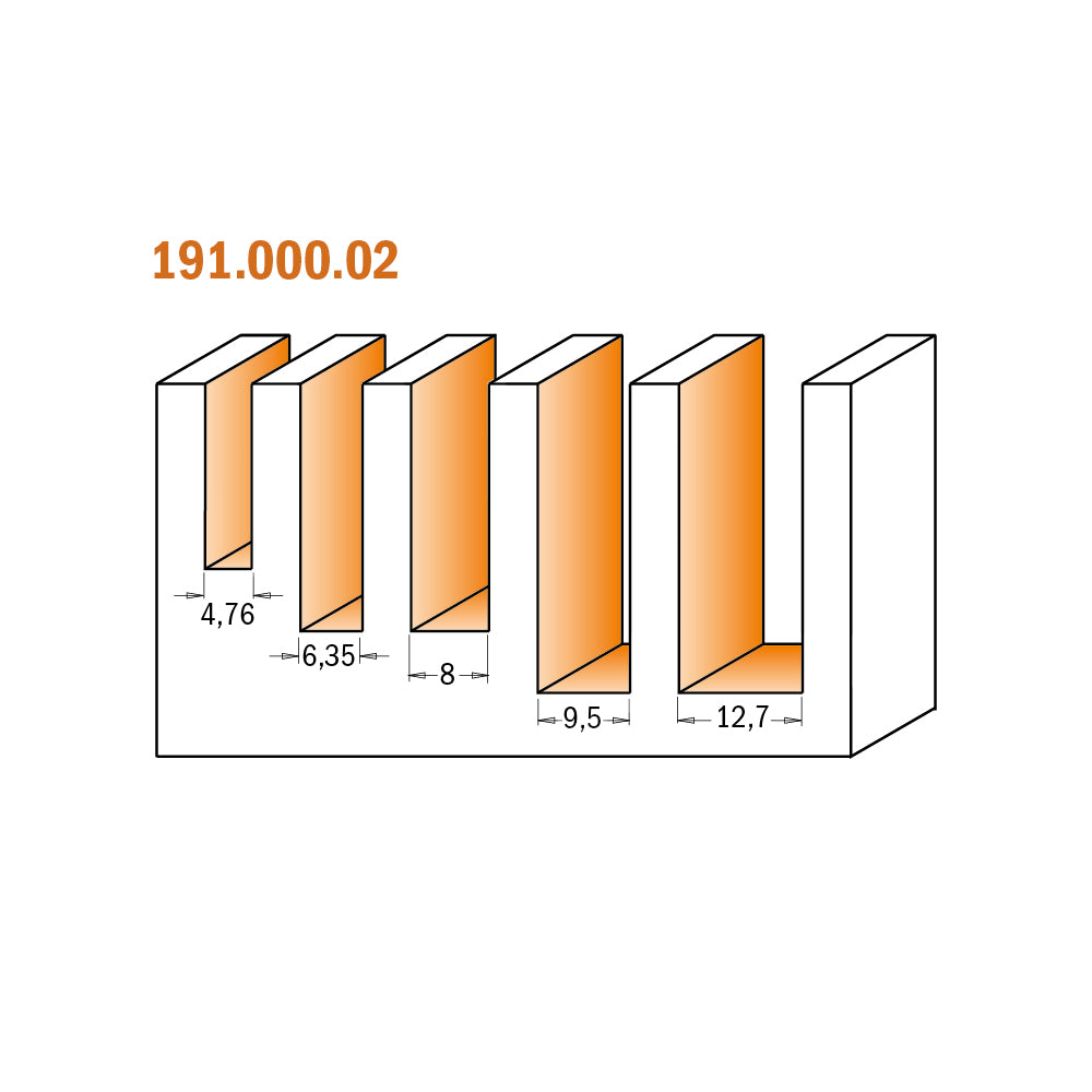 CMT Orange Tools 191.000.01 5 piece spiral bit sets Industrial Industrial Tools Router bit sets Woodworking Tools and accessories Ireland Maginn Machinery 03