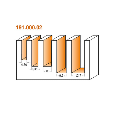 CMT Orange Tools 191.000.01 5 piece spiral bit sets Industrial Industrial Tools Router bit sets Woodworking Tools and accessories Ireland Maginn Machinery 03