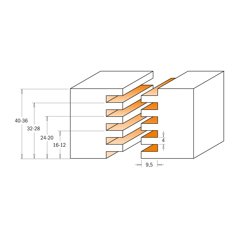 CMT Orange Tools 800.616.11 Finger joint router bits industrial industrial Tools Industrial router bits Woodworking Tools and accessories Ireland Maginn Machinery 03