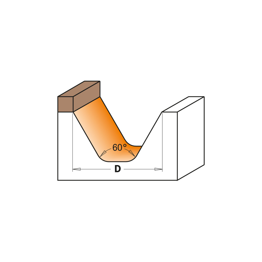 CMT Orange Tools 849.501.11B Lettering router bits (60°) industrial industrial Tools Industrial router bits Woodworking Tools and accessories Ireland Maginn Machinery 03