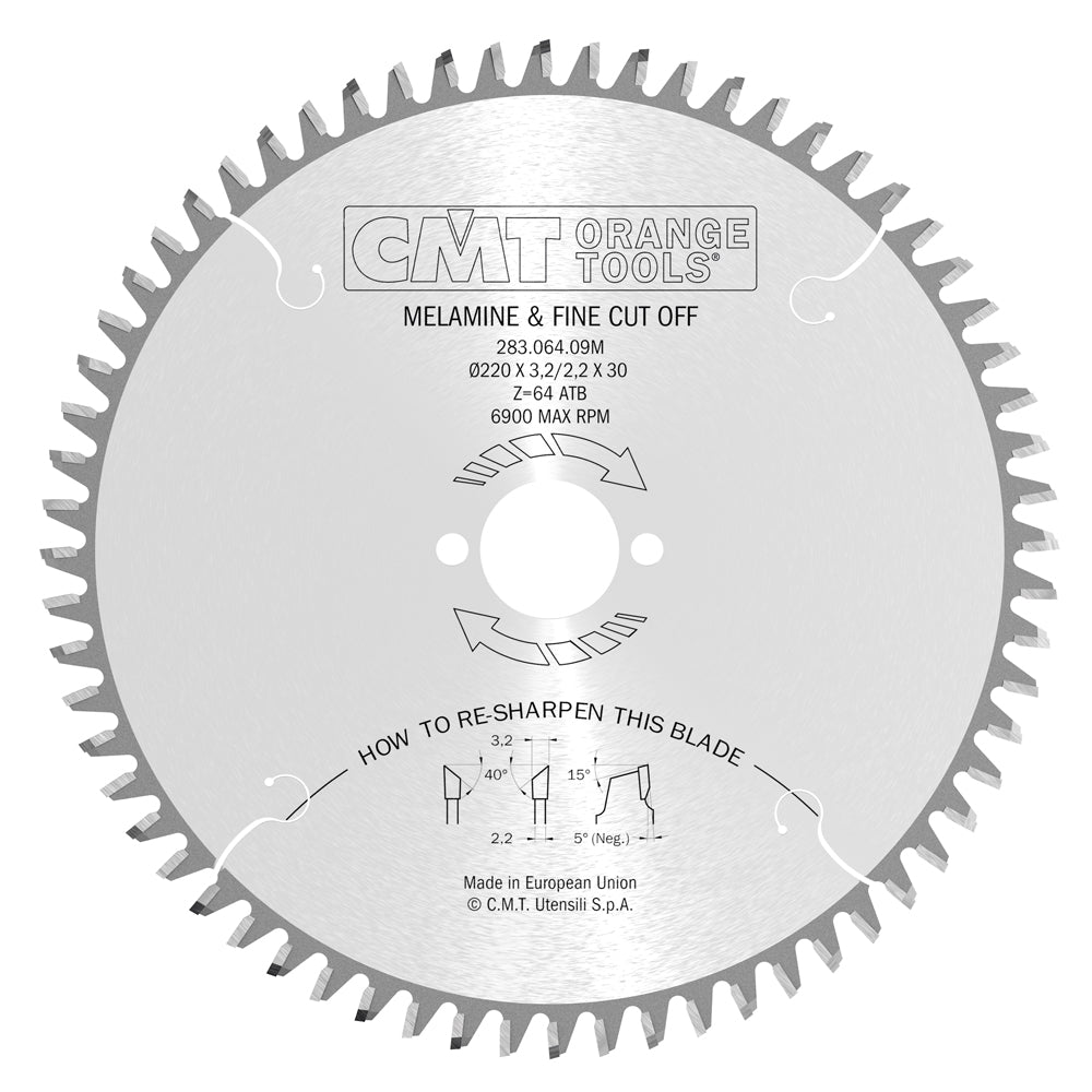 CMT Orange Tools 283.096.12M Ultra Fine Finishing Saw Blade Industrial Industrial Tools Industrial circular saw blades Woodworking Tools and accessories Ireland Maginn Machinery 03