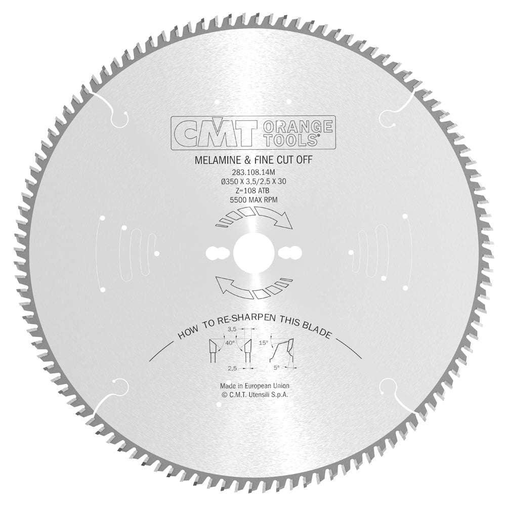 CMT Orange Tools 283.064.09M Ultra Fine Finishing Saw Blade Industrial Industrial Tools Industrial circular saw blades Woodworking Tools and accessories Ireland Maginn Machinery 04