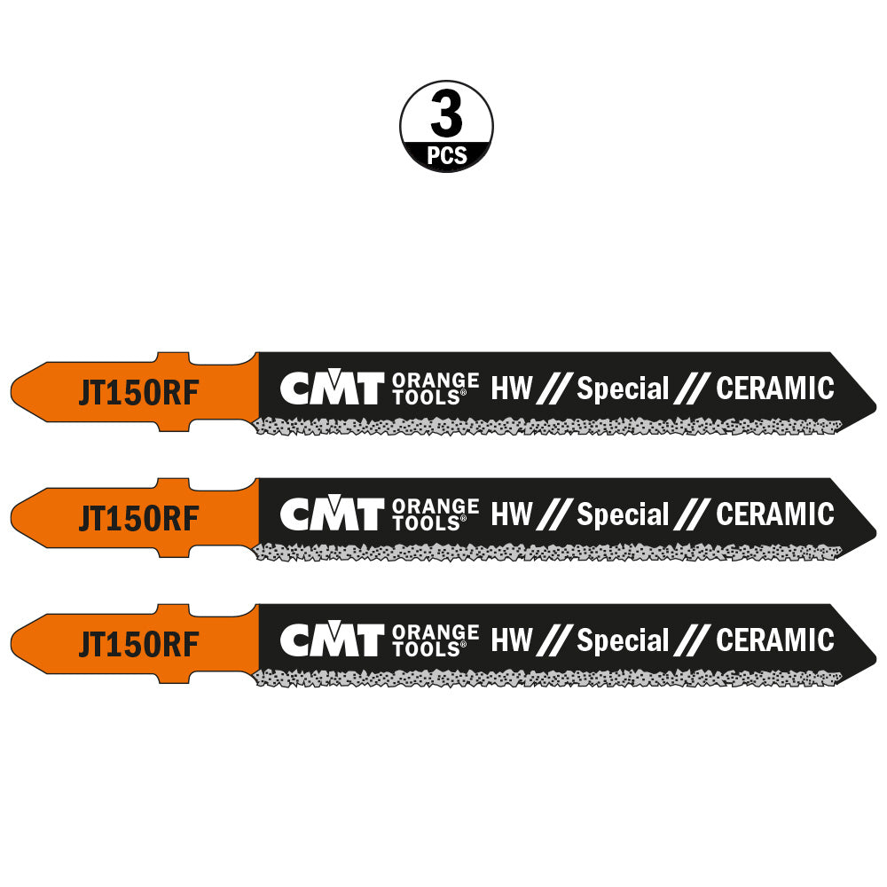 CMT Orange Tools JT150RF-3 JIGSAW BLADE FOR SOFT CERAMIC Hardware Hardware Tools Jig saw blades Woodworking Tools and accessories Ireland Maginn Machinery 03