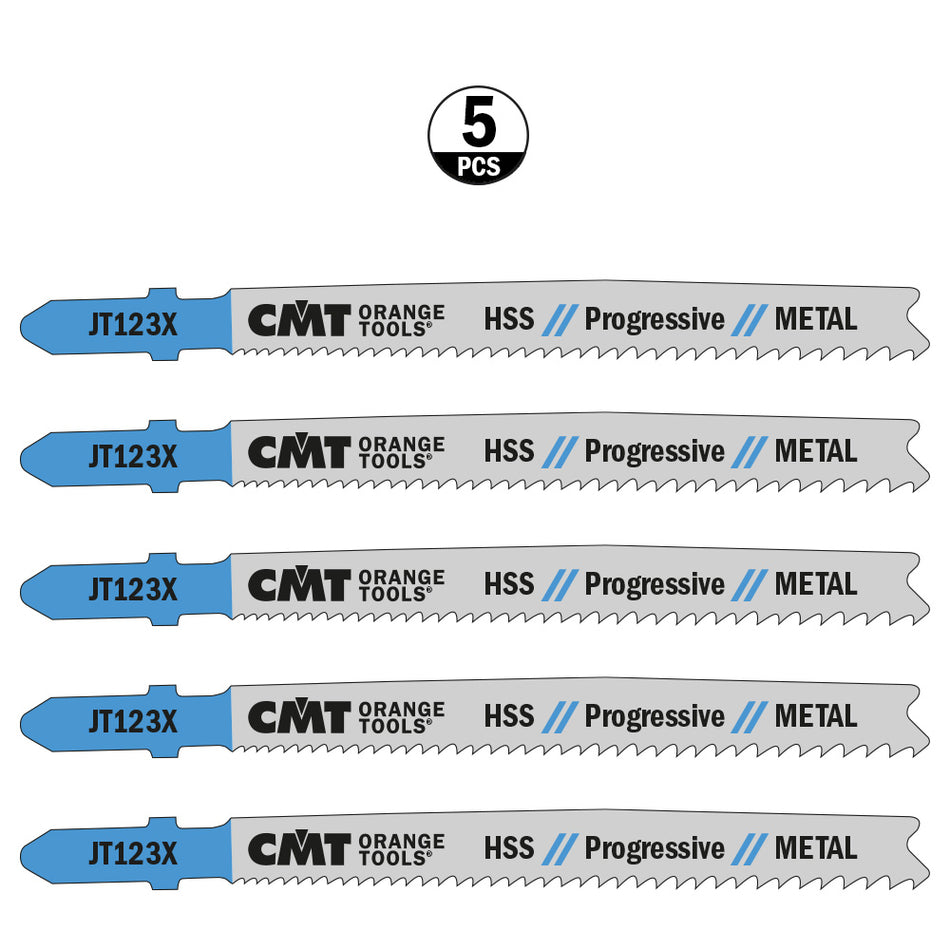 CMT Orange Tools JT123X-5 Straight cuts on pipes, profiles in plastic and aluminium Hardware Hardware Tools Jig saw blades Woodworking Tools and accessories Ireland Maginn Machinery 02