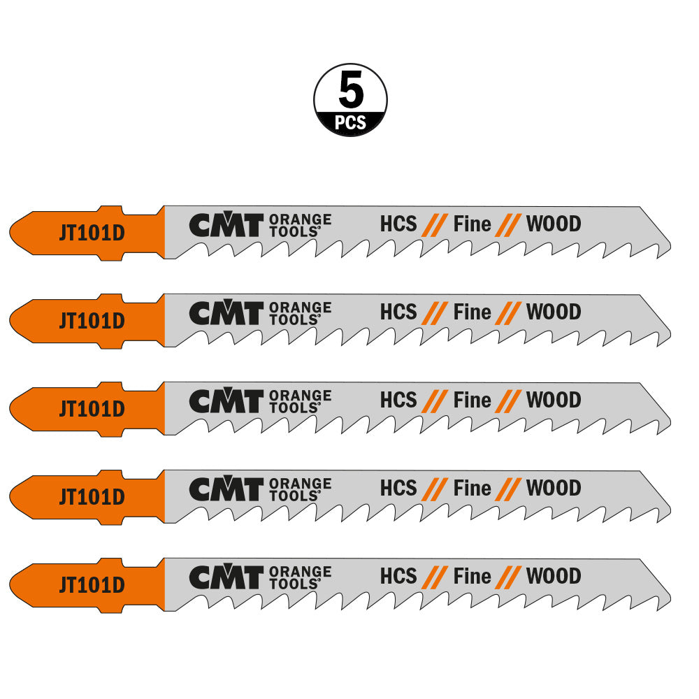 CMT Orange Tools JT101D-5 Good straight cuts on hard/softwood, plywood, OSB, plastics Hardware Hardware Tools Jig saw blades Woodworking Tools and accessories Ireland Maginn Machinery 03