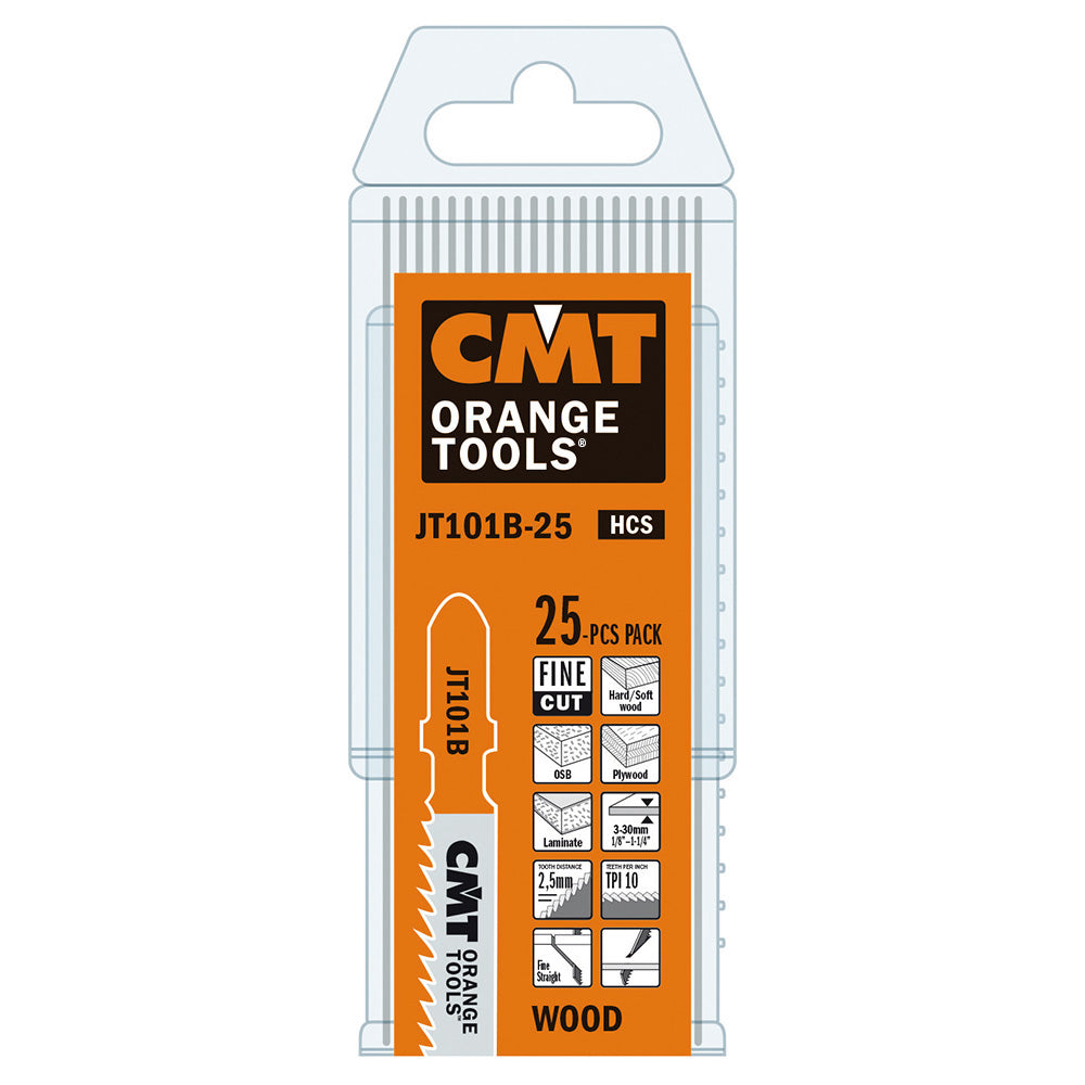 CMT Orange Tools JT101B-5 Fine straight cuts on hard/softwood, plywood Hardware Hardware Tools Jig saw blades Woodworking Tools and accessories Ireland Maginn Machinery 05