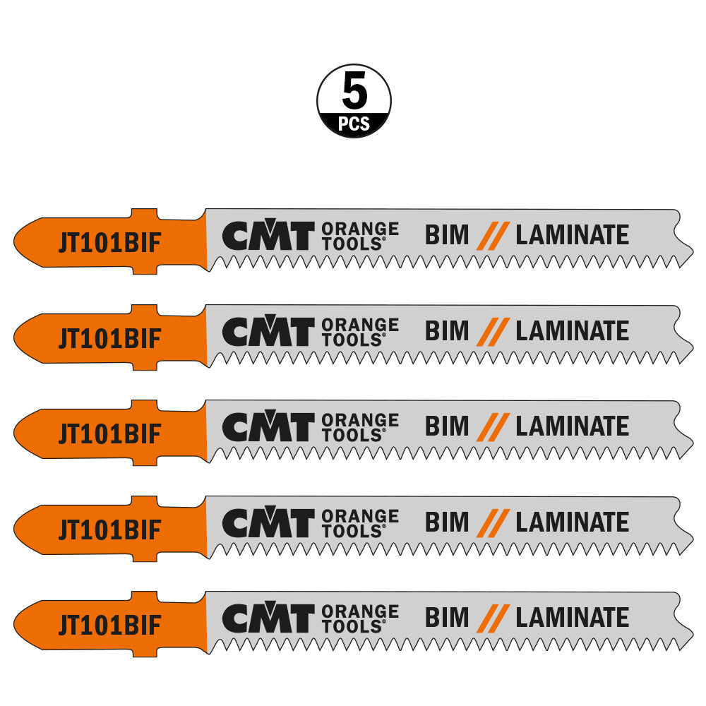 CMT Orange Tools JT101BIF-5 Splinter-free cuts. For all laminates, HPL and multiplex panels Hardware Hardware Tools Jig saw blades Woodworking Tools and accessories Ireland Maginn Machinery 03