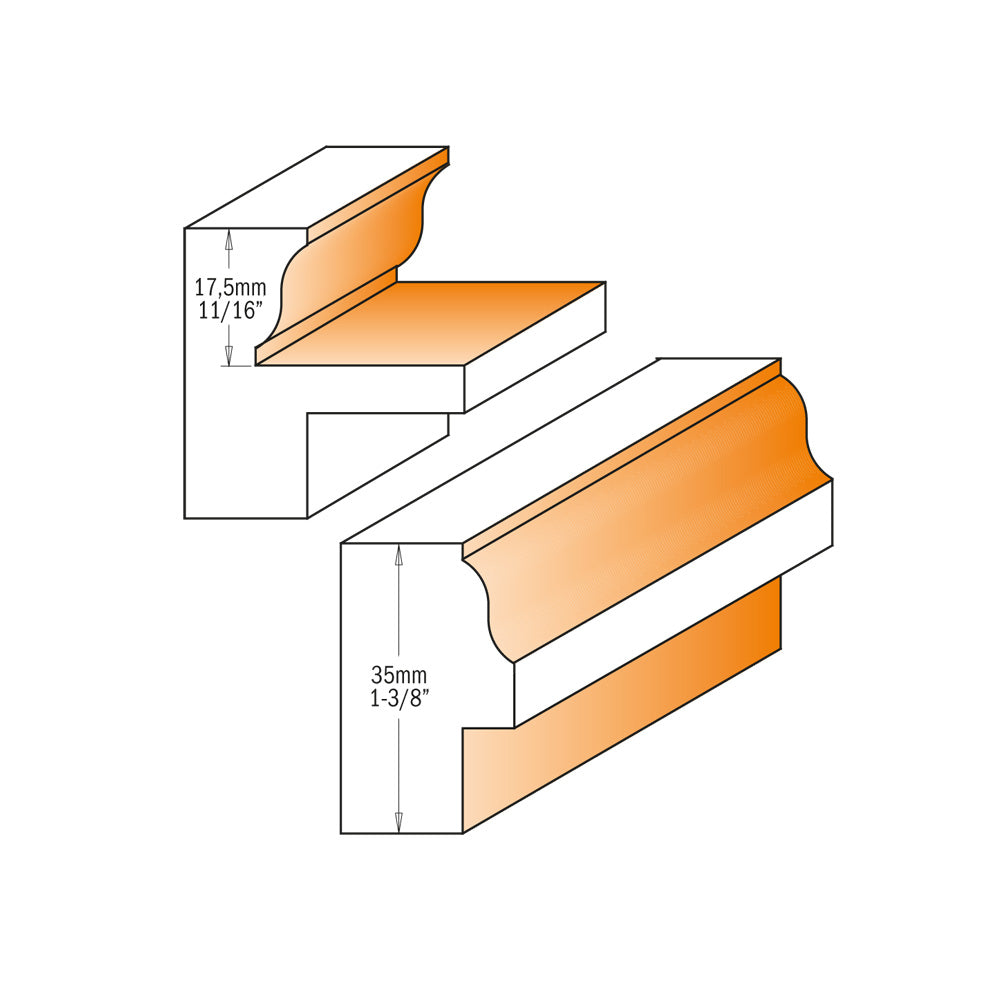 CMT Orange Tools 855.801.11 Window sash router bit sets industrial industrial Tools Industrial router bits Woodworking Tools and accessories Ireland Maginn Machinery 04