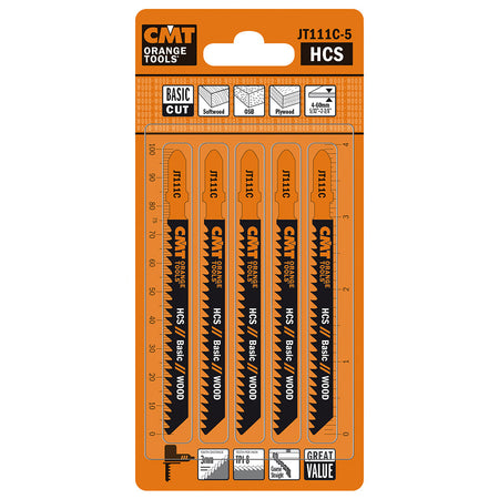 CMT Orange Tools JT111C-5 Fast coarse cuts on softwood Hardware Hardware Tools Jig saw blades Woodworking Tools and accessories Ireland Maginn Machinery 04