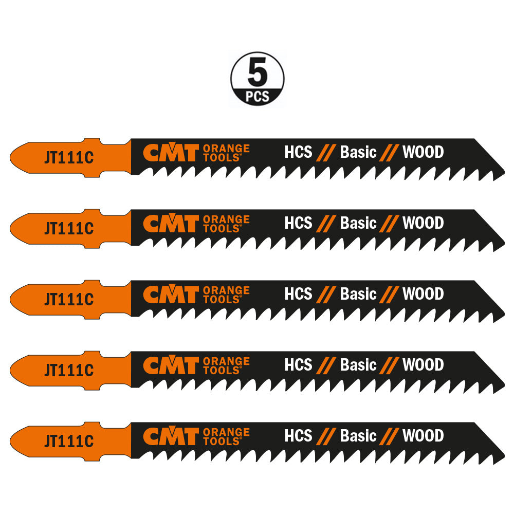 CMT Orange Tools JT111C-5 Fast coarse cuts on softwood Hardware Hardware Tools Jig saw blades Woodworking Tools and accessories Ireland Maginn Machinery 03