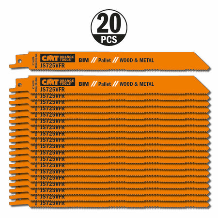 CMT Orange Tools JS725VFR-20 Special saw blade for pallet repairs Hardware Hardware Tools Sabre - Reciprocating saw blades Woodworking Tools and accessories Ireland Maginn Machinery 05