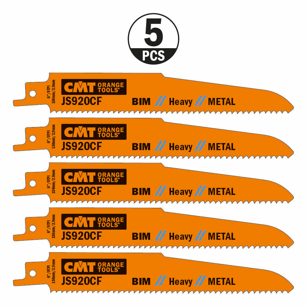 CMT Orange Tools JS920CF-5 For cutting thick sheet metal, thick-walled solid pipe and profiles Hardware Hardware Tools Sabre - Reciprocating saw blades Woodworking Tools and accessories Ireland Maginn Machinery 03