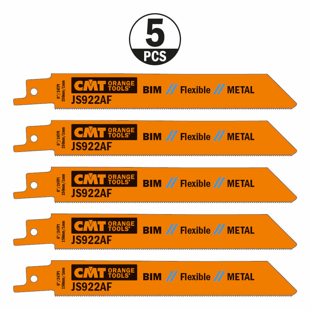 CMT Orange Tools JS922AF-5 Blade for cutting thin sheet metal, fine pipe and profiles Hardware Hardware Tools Sabre - Reciprocating saw blades Woodworking Tools and accessories Ireland Maginn Machinery 03