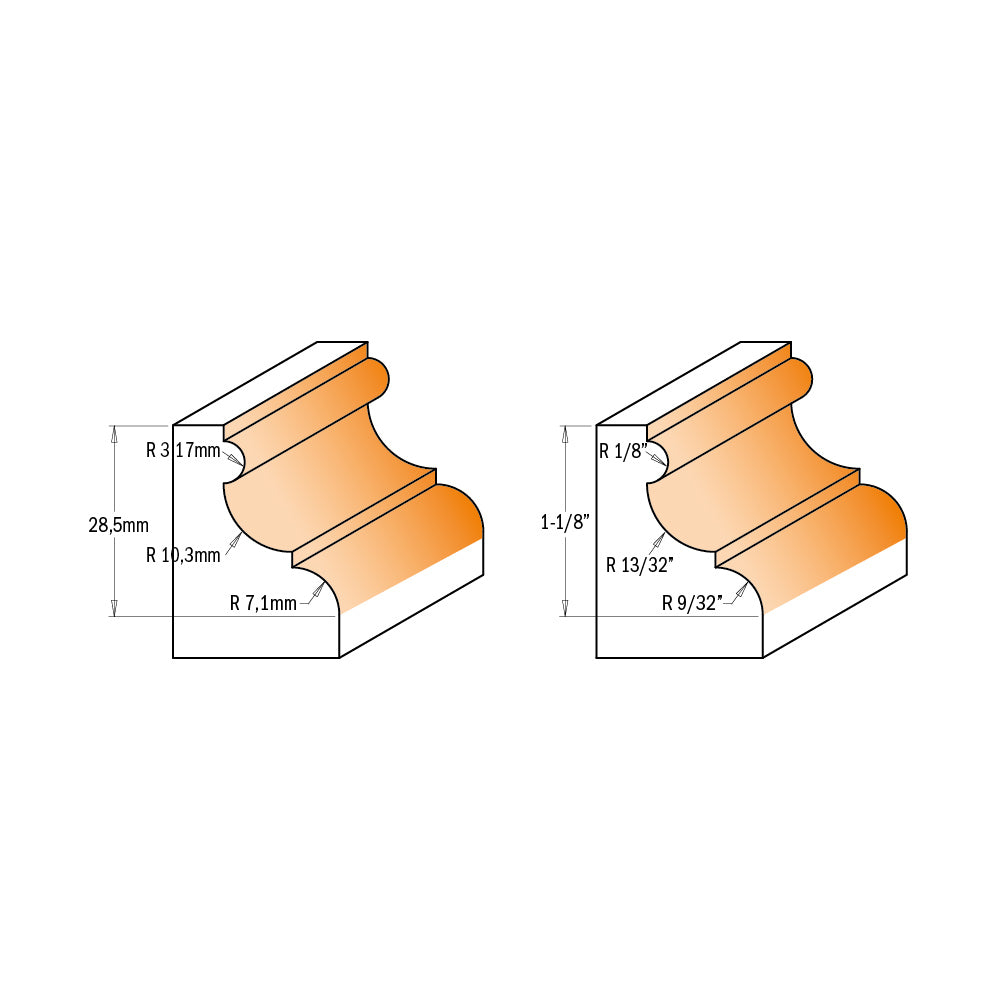 CMT Orange Tools 856.501.11 Moulding Bits industrial industrial Tools Industrial router bits Woodworking Tools and accessories Ireland Maginn Machinery 03