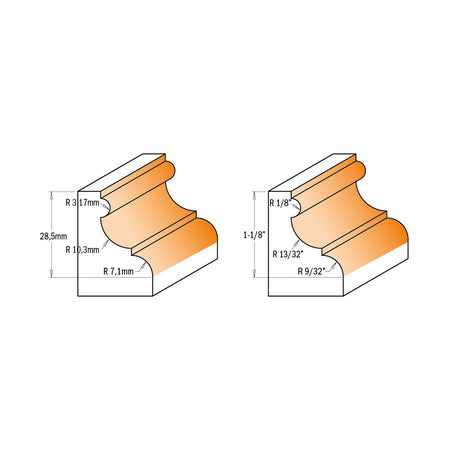 CMT Orange Tools 956.501.11 Moulding Bits industrial industrial Tools Industrial router bits Woodworking Tools and accessories Ireland Maginn Machinery 03