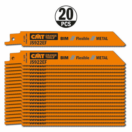 CMT Orange Tools JS922EF-20 Sabre blade for cutting sheet metal, pipe and profiles Hardware Hardware Tools Sabre - Reciprocating saw blades Woodworking Tools and accessories Ireland Maginn Machinery 05