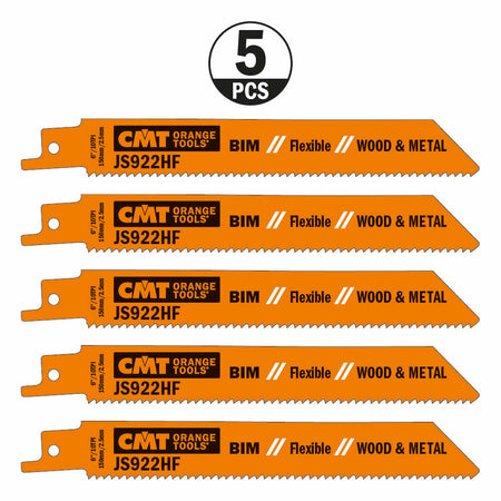 CMT Orange Tools JS922HF-5 Sabre saw for wood with nails, sheet metal, aluminium profiles Hardware Hardware Tools Sabre - Reciprocating saw blades Woodworking Tools and accessories Ireland Maginn Machinery 03