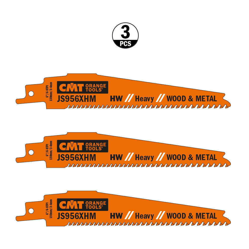 CMT Orange Tools JS956XHM-3 Sabre Saw Blade for wood with nails or metal Hardware Hardware Tools Sabre - Reciprocating saw blades Woodworking Tools and accessories Ireland Maginn Machinery 03