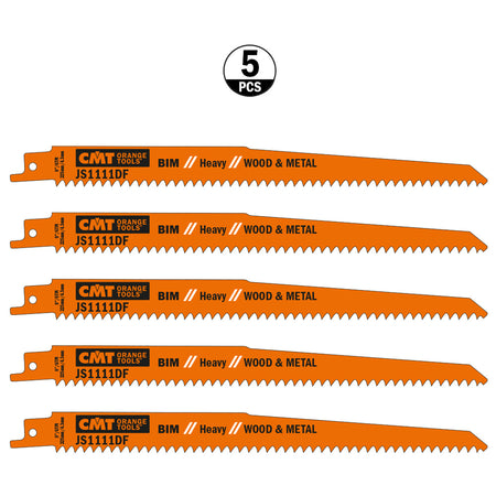 CMT Orange Tools JS1111DF-20 For cutting wood with nails or metal, glass fiber reinforced plastic, epoxy Hardware Hardware Tools Sabre - Reciprocating saw blades Woodworking Tools and accessories Ireland Maginn Machinery 03