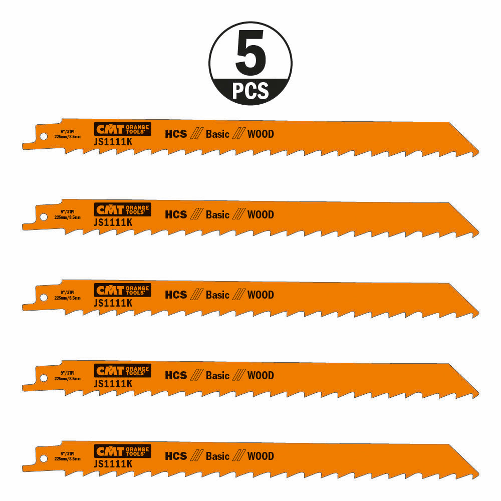 CMT Orange Tools JS1111K-5 Coarse wood, free of nails and firewood Hardware Hardware Tools Sabre - Reciprocating saw blades Woodworking Tools and accessories Ireland Maginn Machinery 03