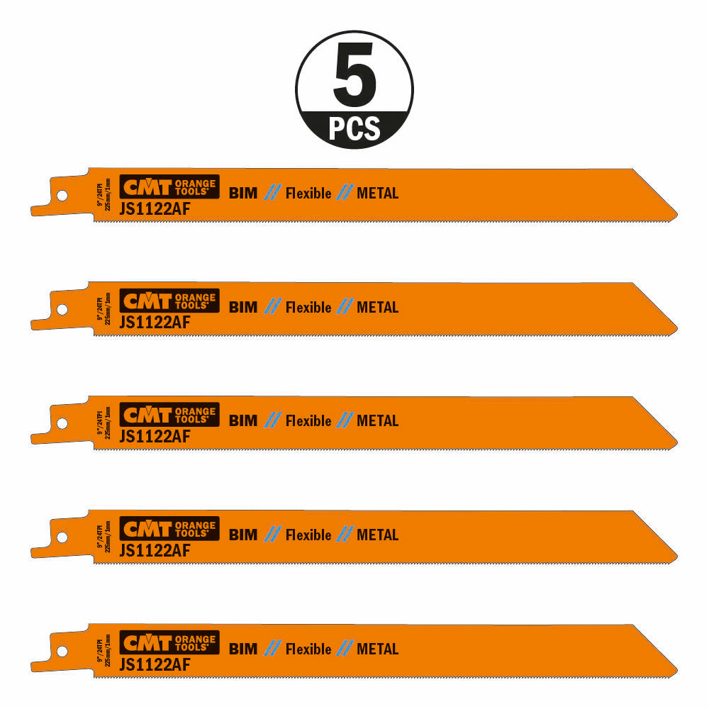 CMT Orange Tools JS1122AF-5 Reciprocating saw blade for thin sheet metal, fine pipe Hardware Hardware Tools Sabre - Reciprocating saw blades Woodworking Tools and accessories Ireland Maginn Machinery 03