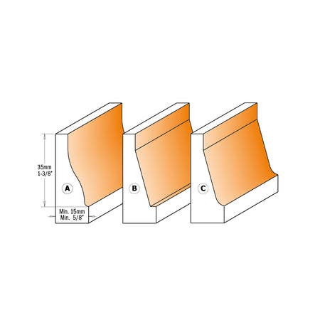 CMT Orange Tools 990.601.11 Vertical Raised Panel Bits industrial industrial Tools Industrial router bits Woodworking Tools and accessories Ireland Maginn Machinery 03