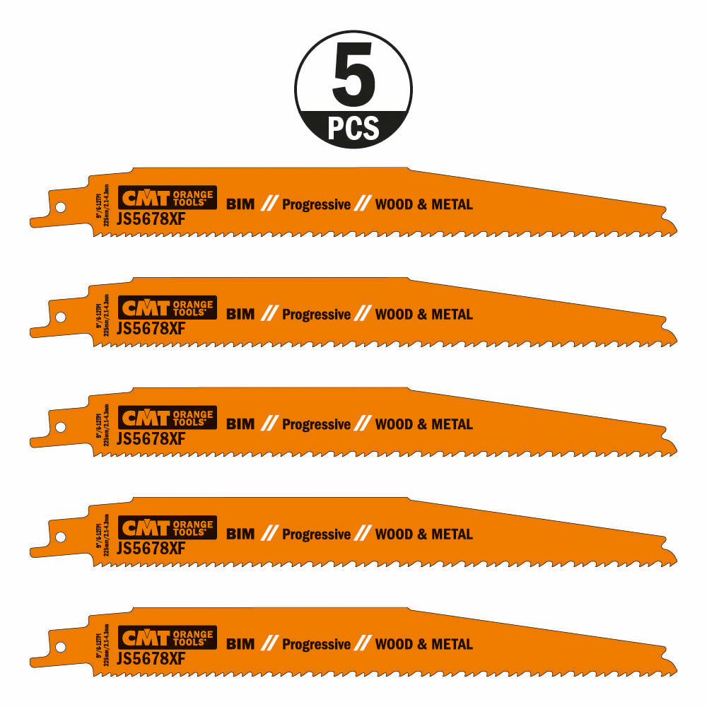 CMT Orange Tools JS5678XF-20 Sabre saw blade for wood with nails, glass fiber and epoxy Hardware Hardware Tools Sabre - Reciprocating saw blades Woodworking Tools and accessories Ireland Maginn Machinery 03