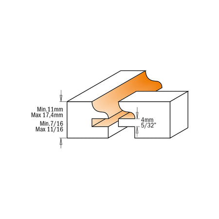 CMT Orange Tools 991.517.11 Junior Ogee Rail & Stile Set industrial industrial Tools Industrial router bits Woodworking Tools and accessories Ireland Maginn Machinery 04