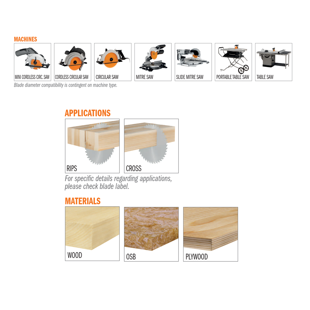 CMT Orange Tools K25040M-X05 K1-2 Contractor circular saw blade in Masterpack K CONTRACTOR® Hardware Hardware Tools Circular saw blades CMT Contractor Tools® - ITKPlus® Woodworking Tools and accessories Ireland Maginn Machinery 03