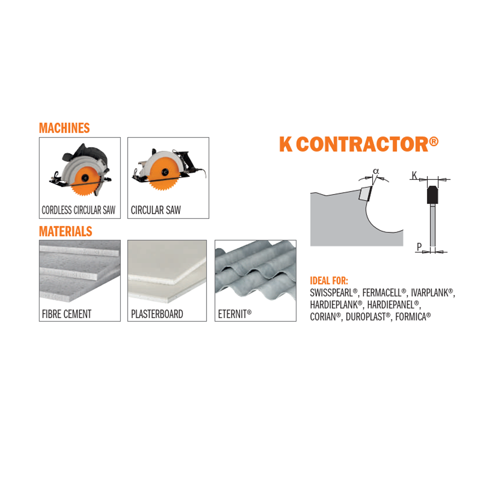 CMT Orange Tools K160-10HD DP- Ultra hard materials - LONG LIFE- K CONTRACTOR® Hardware Hardware Tools Circular saw blades CMT Contractor Tools® - ITKPlus® Woodworking Tools and accessories Ireland Maginn Machinery 02