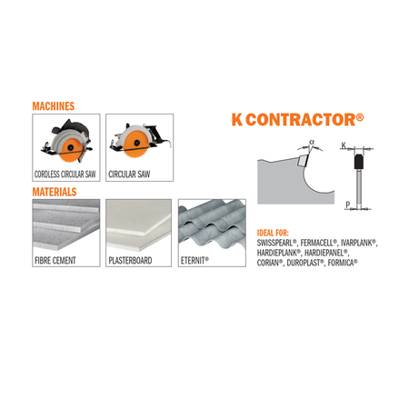 CMT Orange Tools K160-10HD DP- Ultra hard materials - LONG LIFE- K CONTRACTOR® Hardware Hardware Tools Circular saw blades CMT Contractor Tools® - ITKPlus® Woodworking Tools and accessories Ireland Maginn Machinery 02