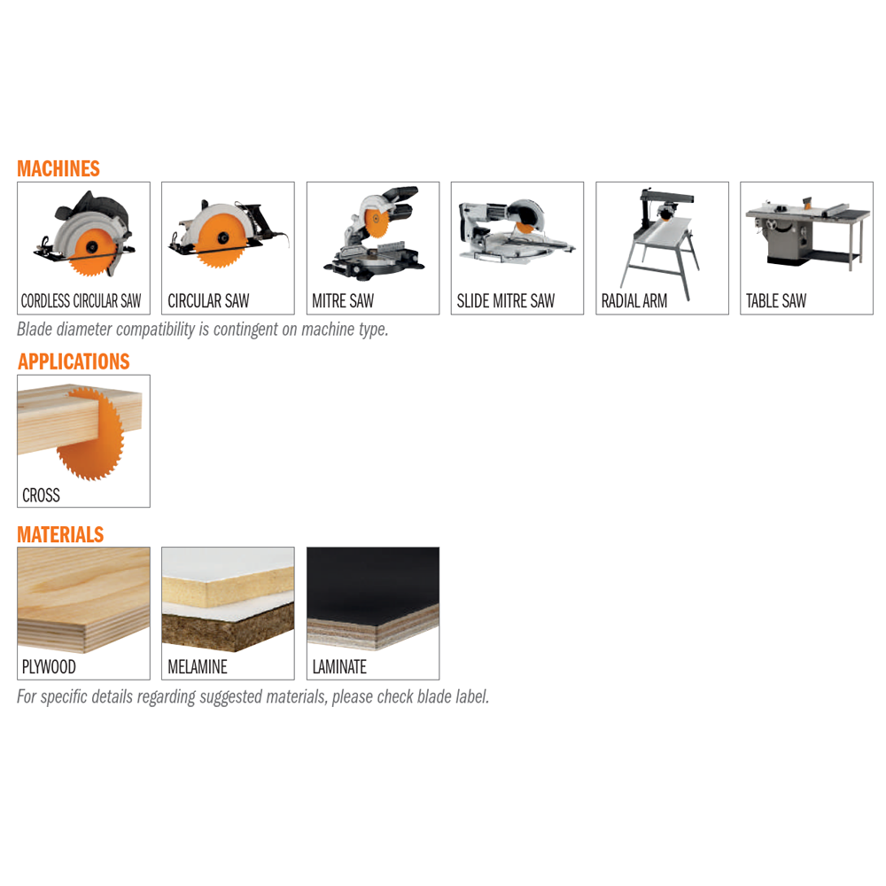 CMT Orange Tools 273.216.64M ITK Plus thin-kerf fine finishing saw blades Hardware Hardware Tools Circular saw blades CMT Contractor Tools® - ITKPlus® Woodworking Tools and accessories Ireland Maginn Machinery 05