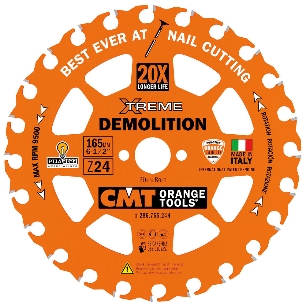 CMT Orange Tools 286.790.24M XTREME DEMOLITION BEST EVER AT NAIL CUTTING Industrial Industrial Tools ITK XTREME Woodworking Tools and accessories Ireland Maginn Machinery 02