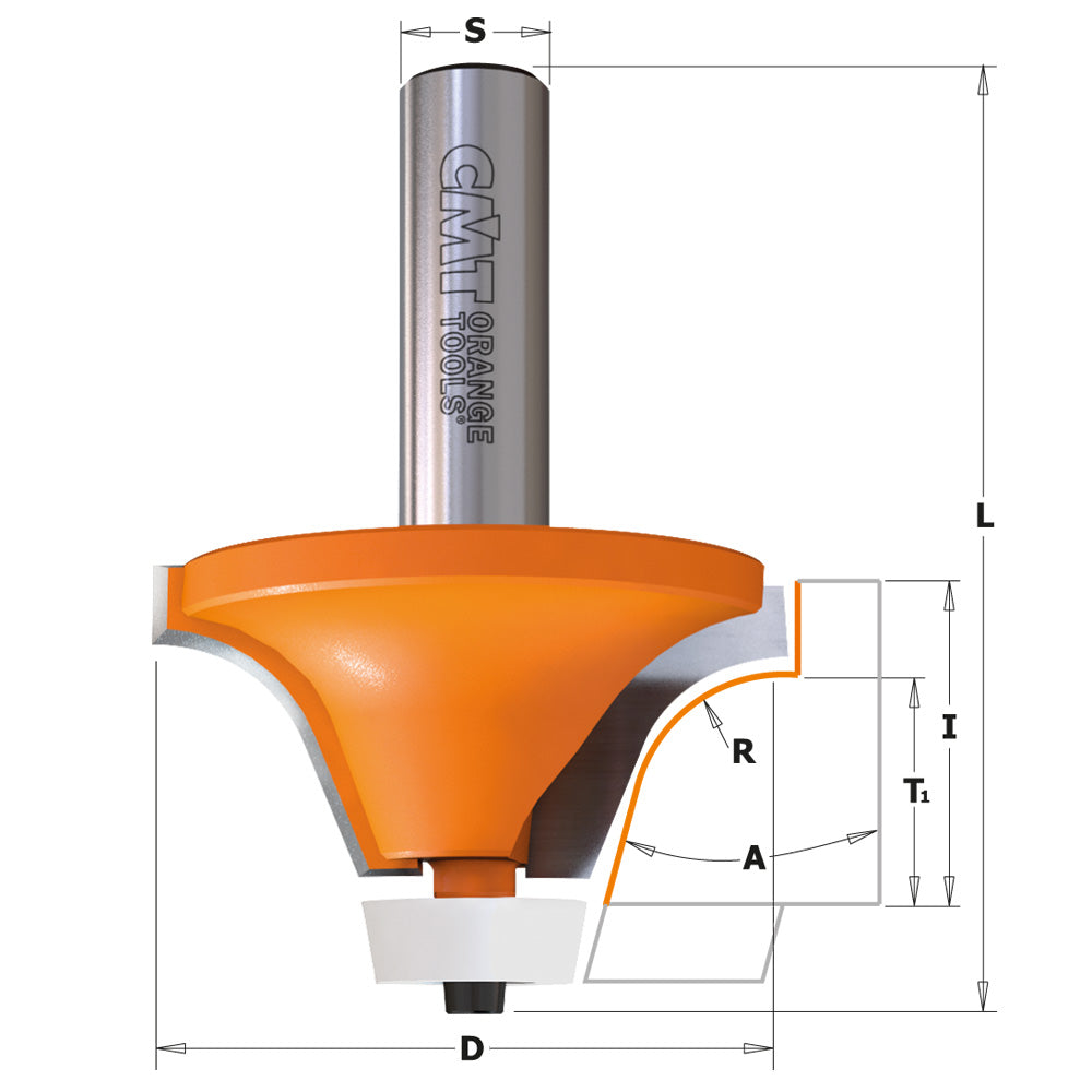 CMT Orange Tools 966.601.11 Solid Surface Rounding Over Bowl Bits industrial industrial Tools Industrial router bits Woodworking Tools and accessories Ireland Maginn Machinery 02