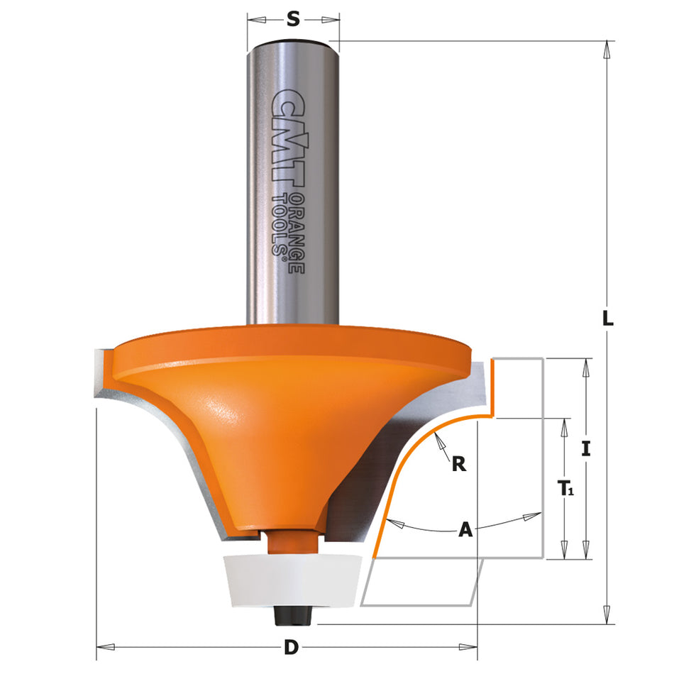 CMT Orange Tools 866.602.11 Solid Surface Rounding Over Bowl Bits industrial industrial Tools Industrial router bits Woodworking Tools and accessories Ireland Maginn Machinery 02